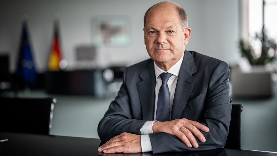 Bundeskanzler Olaf Scholz im Bundeskanzleramt.