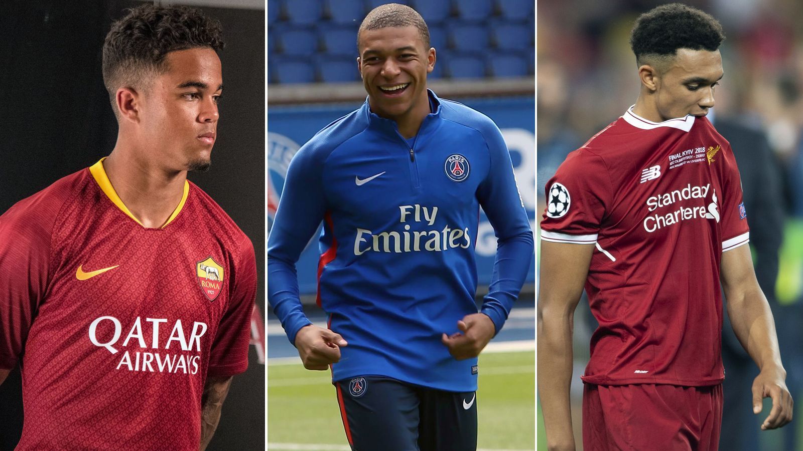 
                <strong>Internationale Top-Kandidaten auf den Golden-Boy-Award 2018</strong><br>
                Justin Kluivert (li./Ajax Amsterdam bzw. AS Rom, Linksaußen, 19 Jahre, Nationalität: Niederlande)Kylian Mbappe (Mi./Paris St. Germain, Rechtsaußen, 19 Jahre, Nationalität: Frankreich)Trent Alexander-Arnold (re./FC Liverpool, Rechter Verteidiger, 19 Jahre, Nationalität: England)
              