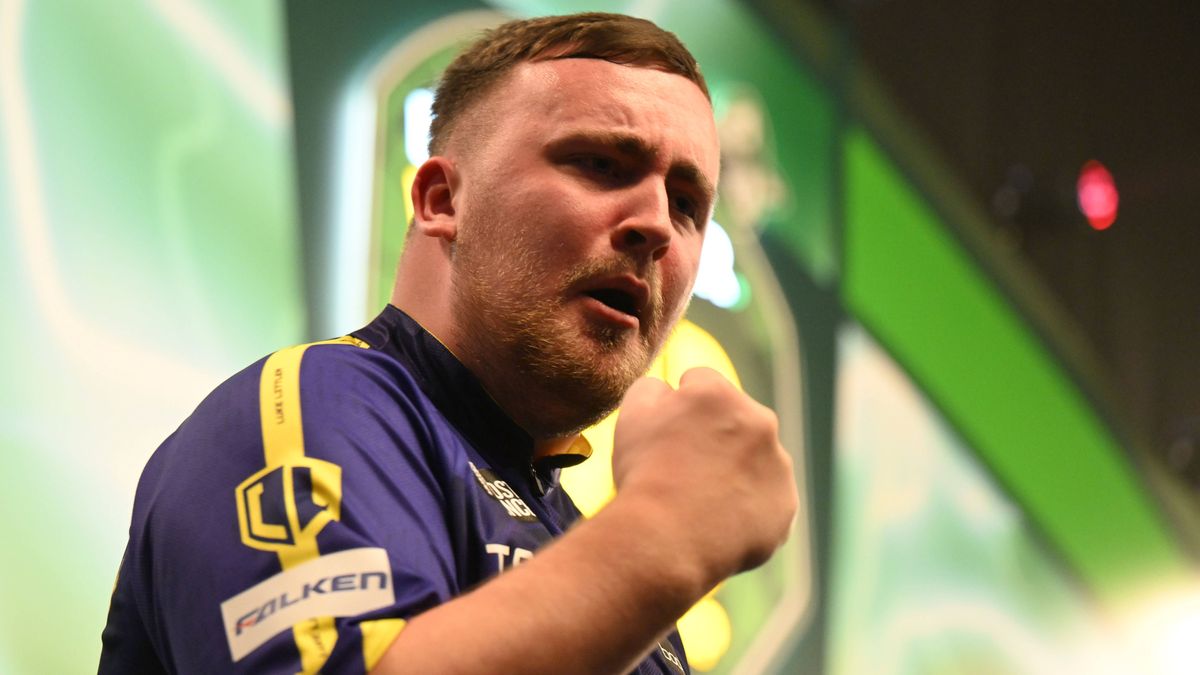 30th December 2024, Alexandra Palace, London, England; 2024 25 PDC Paddy Power World Darts Championships Day 13; Luke Littler celebrates winning his fourth round match against Ryan Joyce 4-3 PUBLIC...