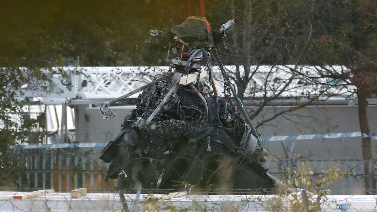 Der Hubschrauber brannte völlig aus