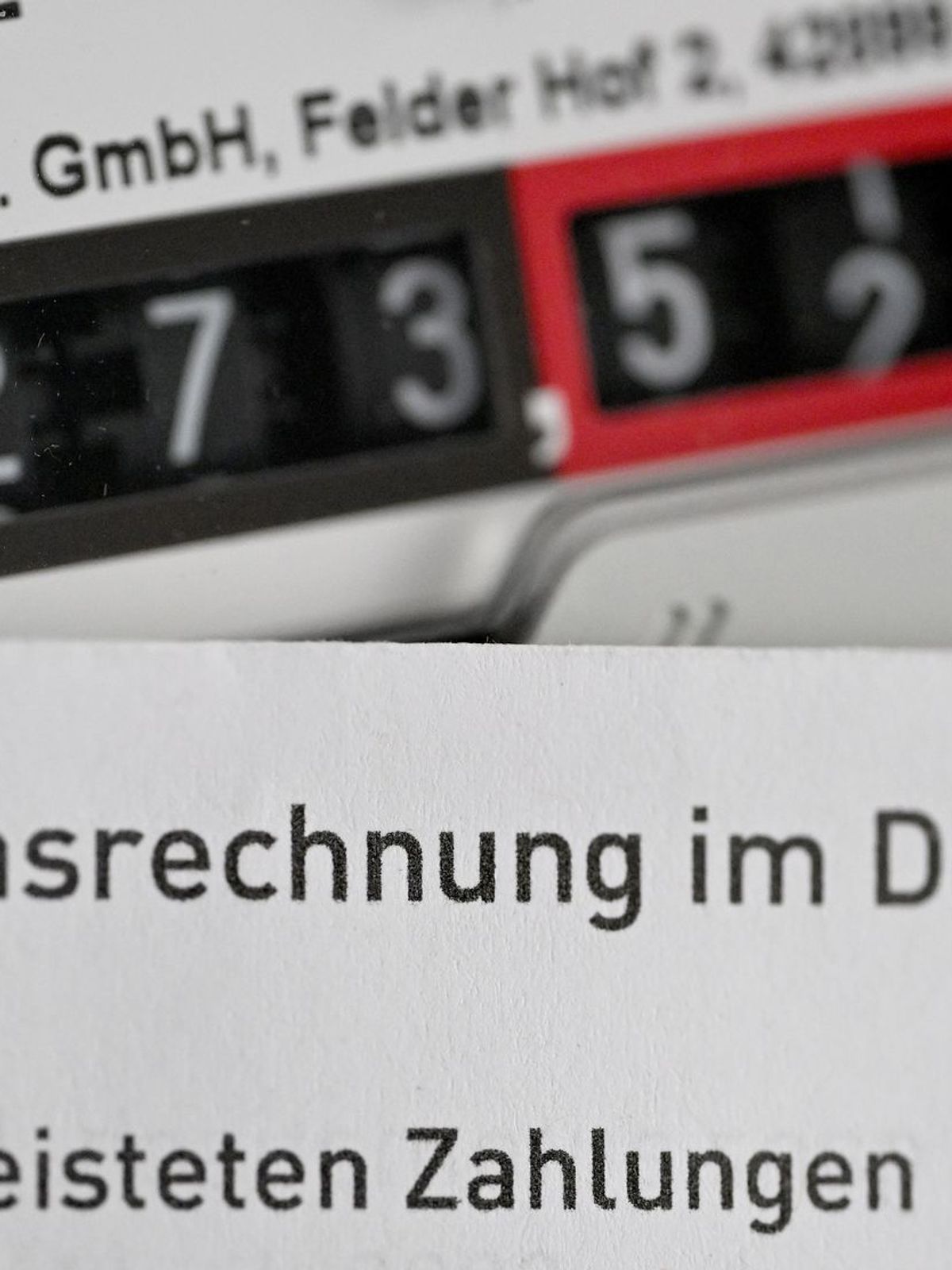 Gasrechung und Gaszähler