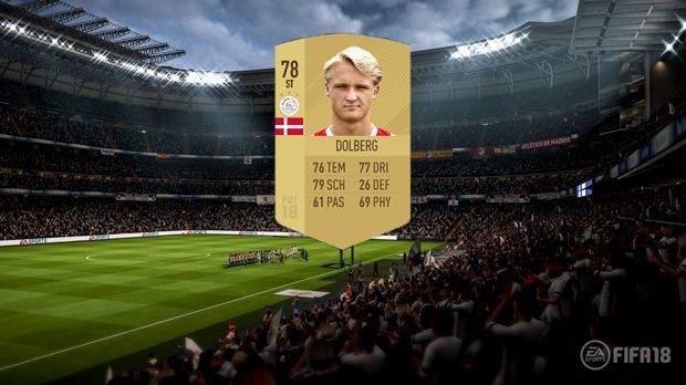 
                <strong>Platz 9: Kasper Dolberg (Ajax Amsterdam)</strong><br>
                Alter: 19Gesamtstärke zu Beginn: 78Potential: 88
              