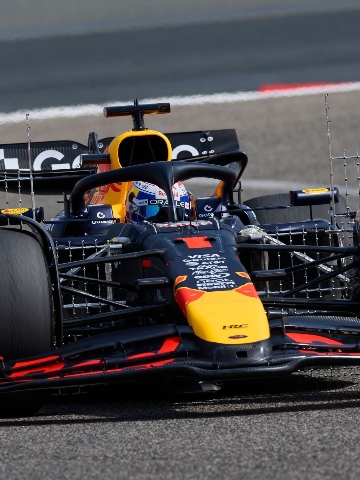 Formula 1 Testing in Bahrain - Day Three Max Verstappen of the Netherlands driving the (1) Oracle Red Bull Racing RB21 on track during day three of the F1 Testing at Bahrain on February 28, 2025, i...