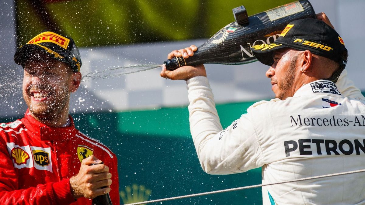 Hamilton und Vettel kämpften viele Duelle und teilten zahlreiche Podien