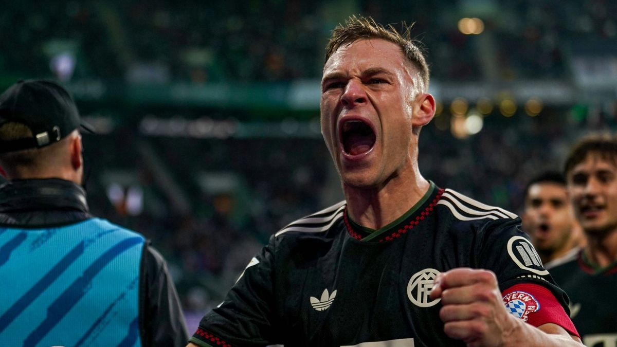 Kimmich jubelt in Mönchengladbach