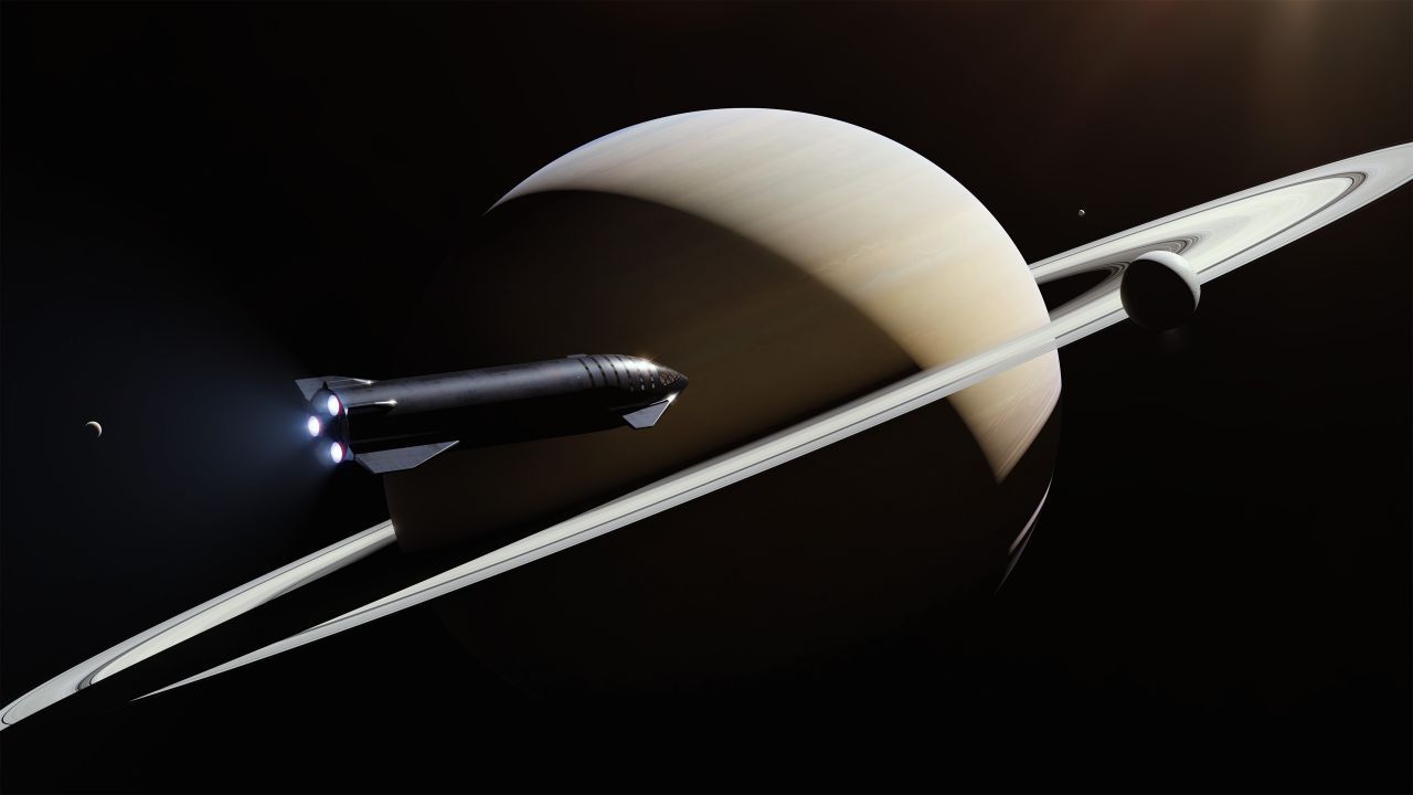 Sollte Starship tatsächlich den Mars erreichen, rücken auch andere Ziele in Reichweite. Beispielsweise die erdähnlichen Monde des Saturn.