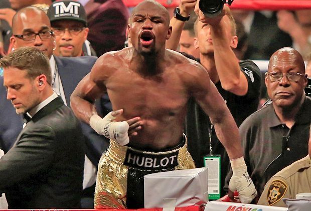 
                <strong>Mayweather vs. Pacquiao: Die Bilder zum Mega-Fight</strong><br>
                Trotzdem zeigte sich der Champion von seiner gewohnten Seite.
              