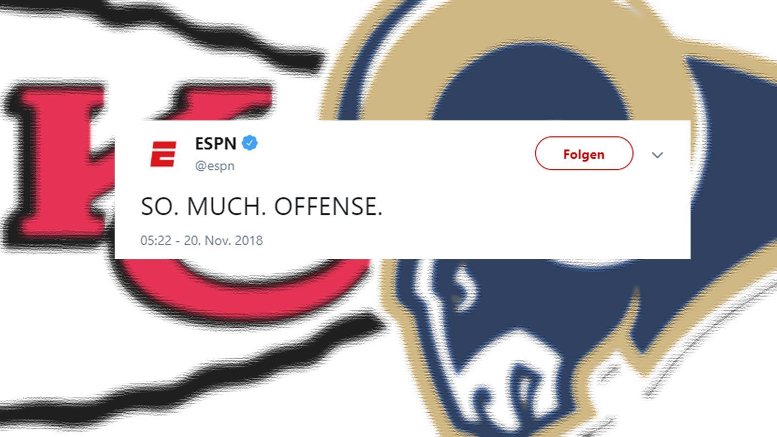 
                <strong>Ganz schön viel Offense!</strong><br>
                Selbst der Account von ESPN steckt bei diesem Spiel im Caps-Lock fest.
              