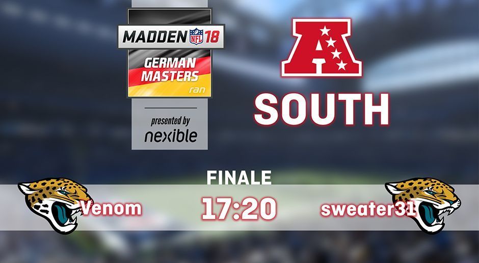 
                <strong>AFC South-Gewinner</strong><br>
                Verlieren, wieder aufstehen und weiter geht's. Marc "sweater31" Fritz nutzte das Turnier der AFC South zur Wiedergutmachung und gewann das Endspiel gegen "Venom" mit 20:17.
              