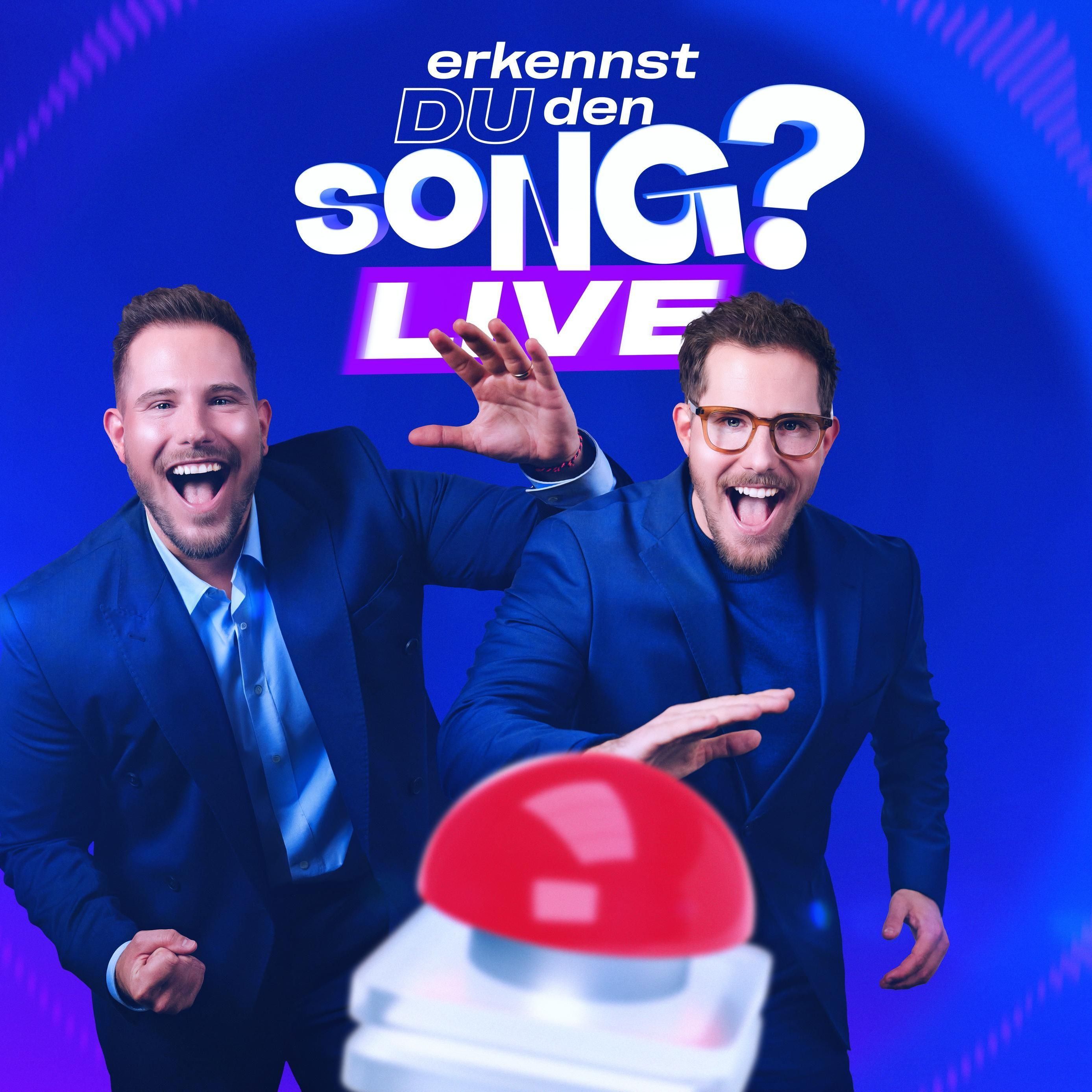 Benni (l.) und Dennis Wolter (r.) bringen ihr Erfolgsquiz "Erkennst du den Song" ins Fernsehen