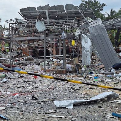 Explosion in einer Feuerwerksfabrik