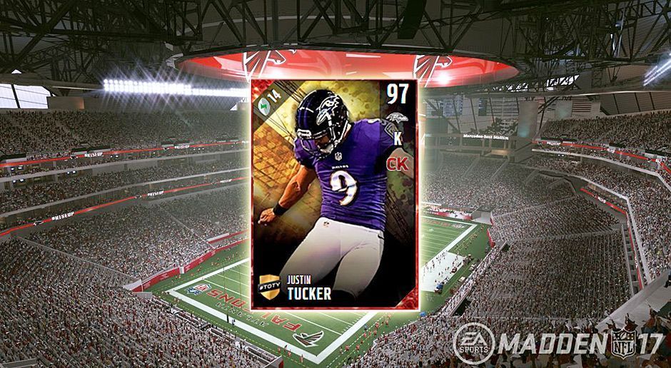 
                <strong>Kicker: Justin Tucker</strong><br>
                Kicker: Justin TuckerTeam: Baltimore RavensGesamt-Stärke: 97
              