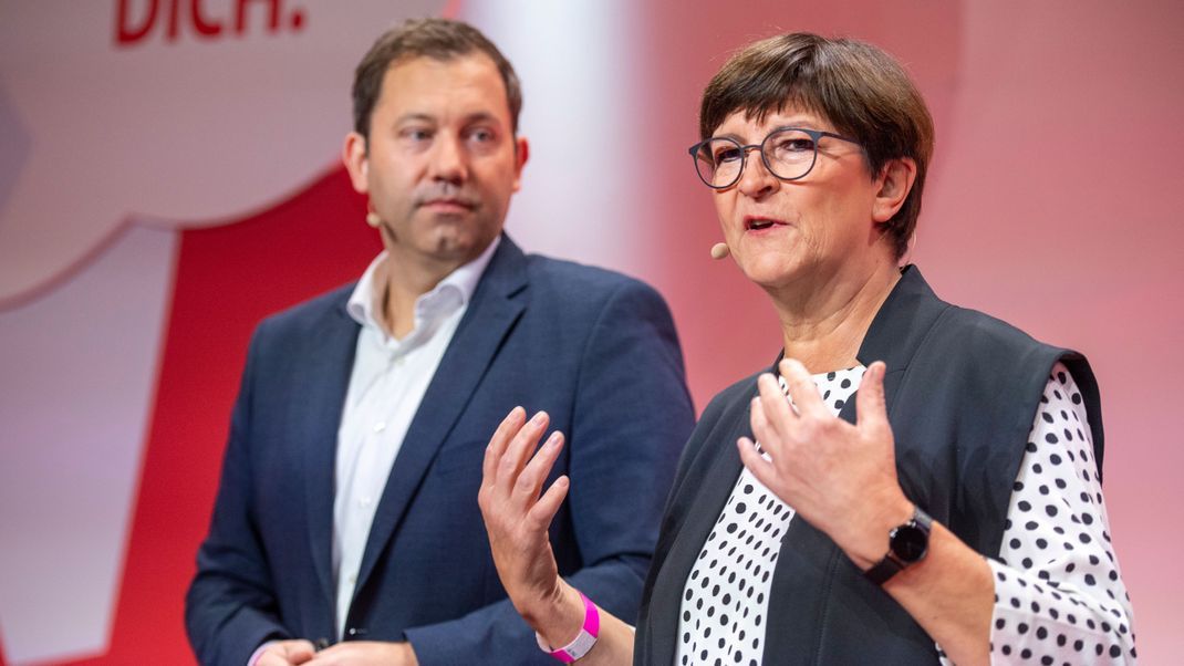 Lars Klingbeil, SPD-Bundesvorsitzender, und Saskia Esken, SPD-Bundesvorsitzende.