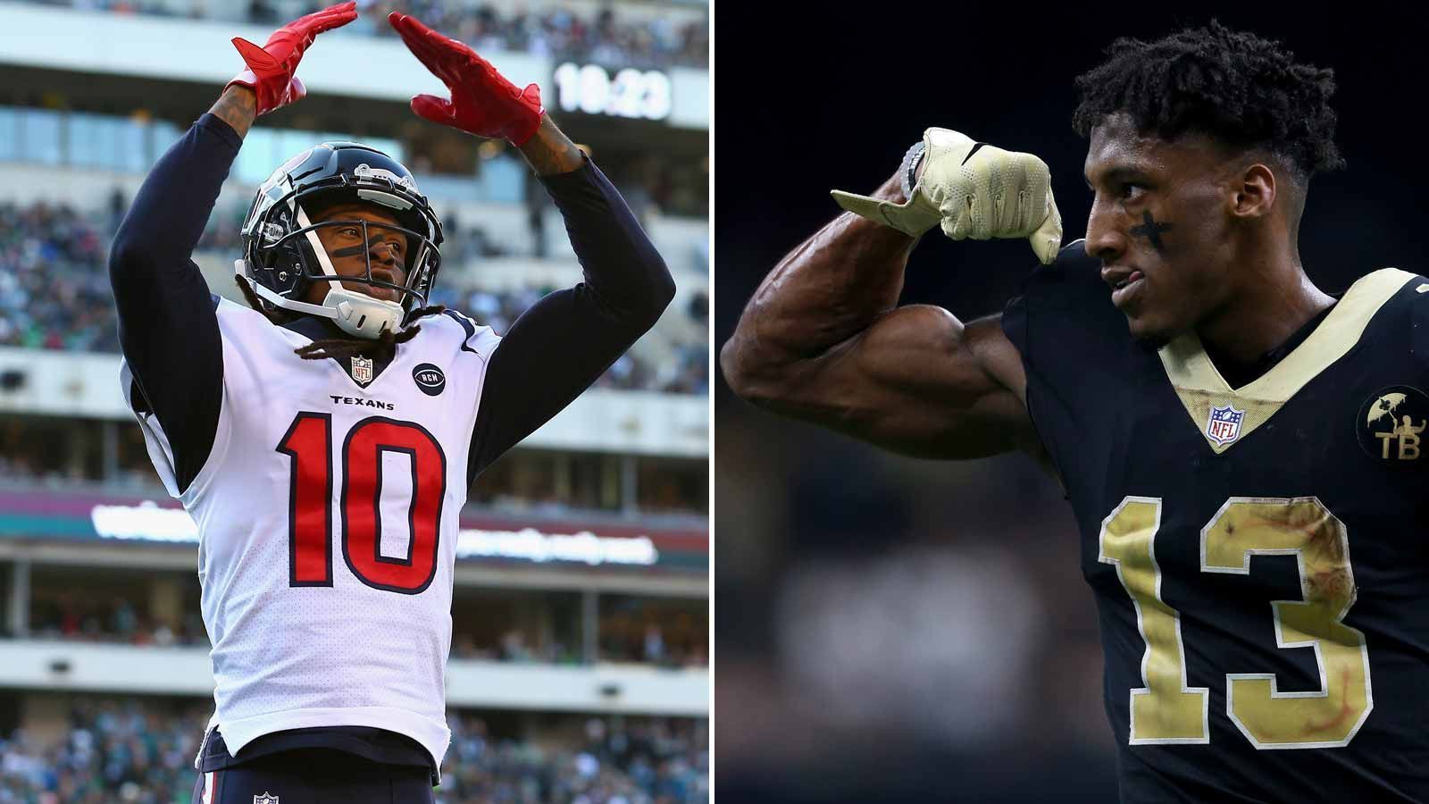 
                <strong>Wide Receivers</strong><br>
                First Team: DeAndre Hopkins (Houston Texans), Michael Thomas (New Orleans Saints)Second Team: Julio Jones (Atlanta Falcons), Tyreek Hill (Kansas City Chiefs)
              