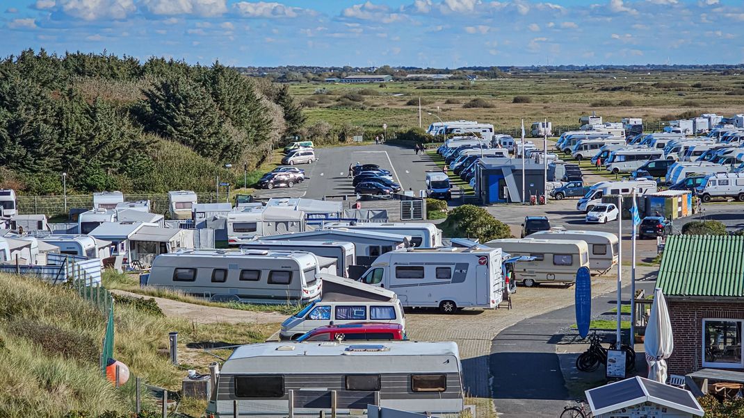 Ein Campingplatz auf Sylt.