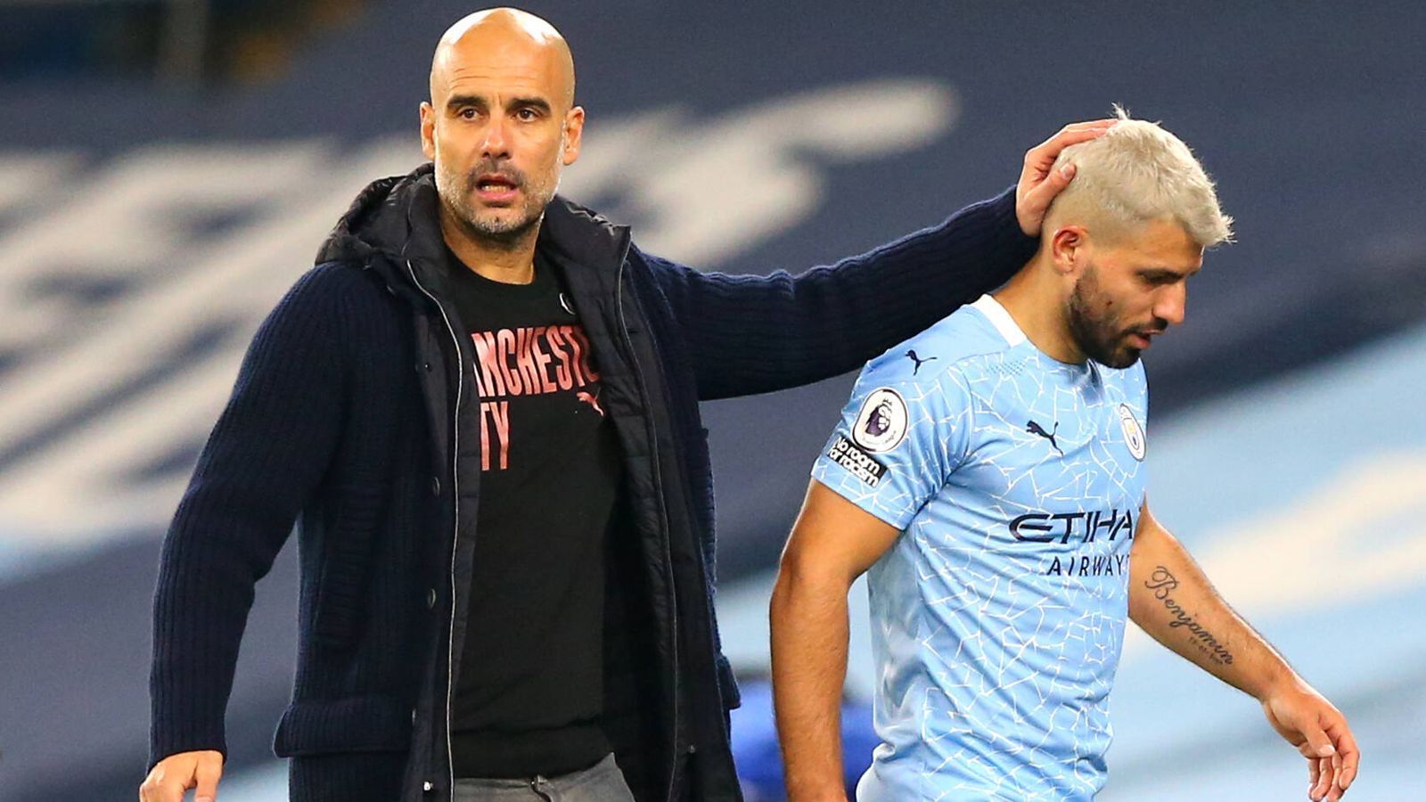 
                <strong>Die Nachfolge-Kandidaten für Sergio Agüero bei Manchester City</strong><br>
                Für den Sommer 2021 soll Manchester City laut "Telegraph" ein ganz klares Transferziel ausgemacht haben: Den geeigneten Nachfolger für den langjährigen Stürmerstar Sergio Agüero zu finden. Dafür soll Trainer Pep Guardiola (li.) angeblich ein Budget von 200 Millionen Pfund (rund 225 Millionen Euro) zur Verfügung stehen. ran.de zeigt die drei angeblichen Kandidaten zur Agüero-Nachfolge. (Stand: 17. Januar 2021)
              