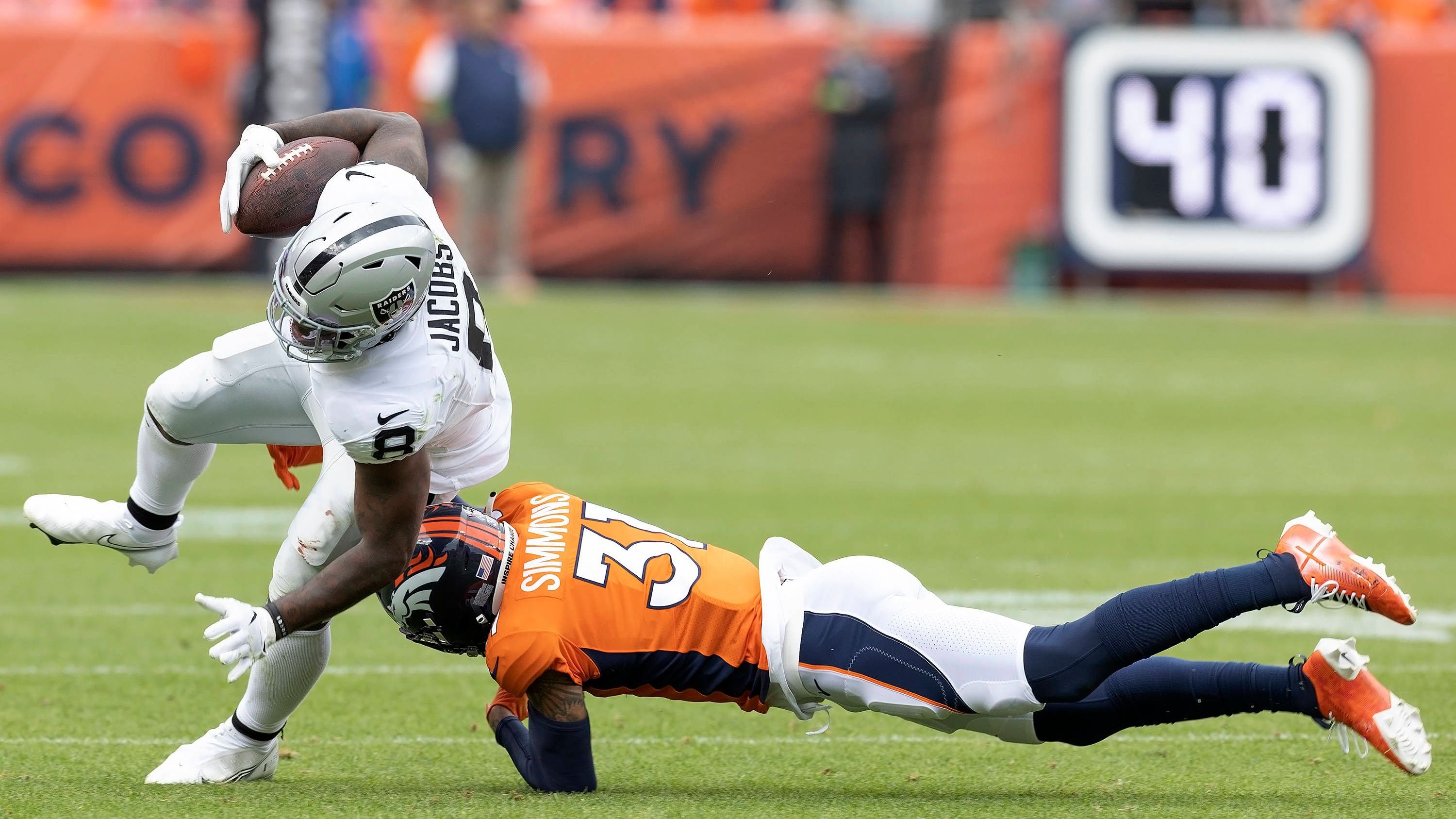 <strong>Platz 8 (geteilt) - Las Vegas Raiders</strong><br>Letzter Sieg in Woche 1: 2023 gegen die Denver Broncos (17:16)