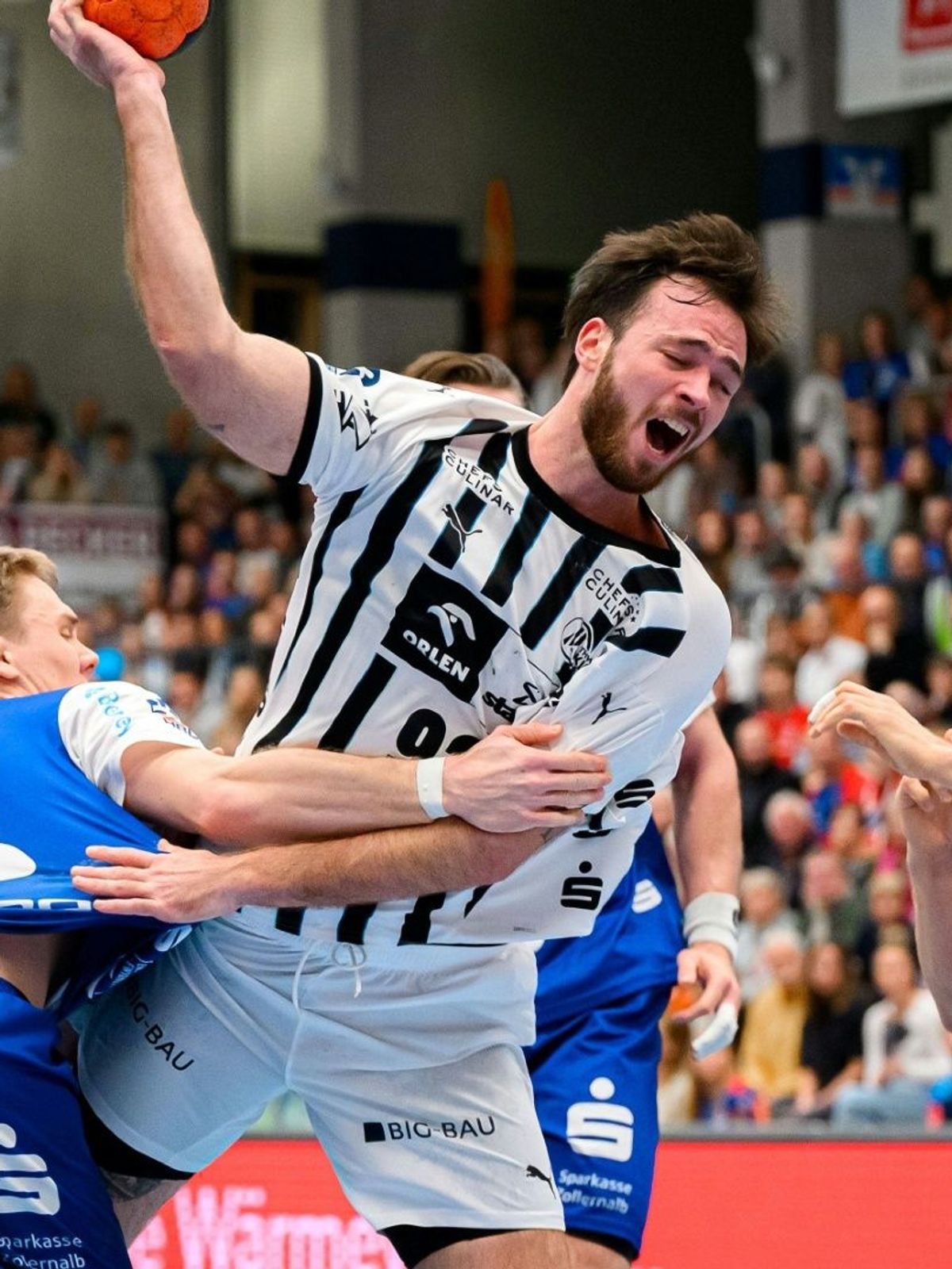 Harte Arbeit für Kiels Veron Nacinovic gegen Balingen