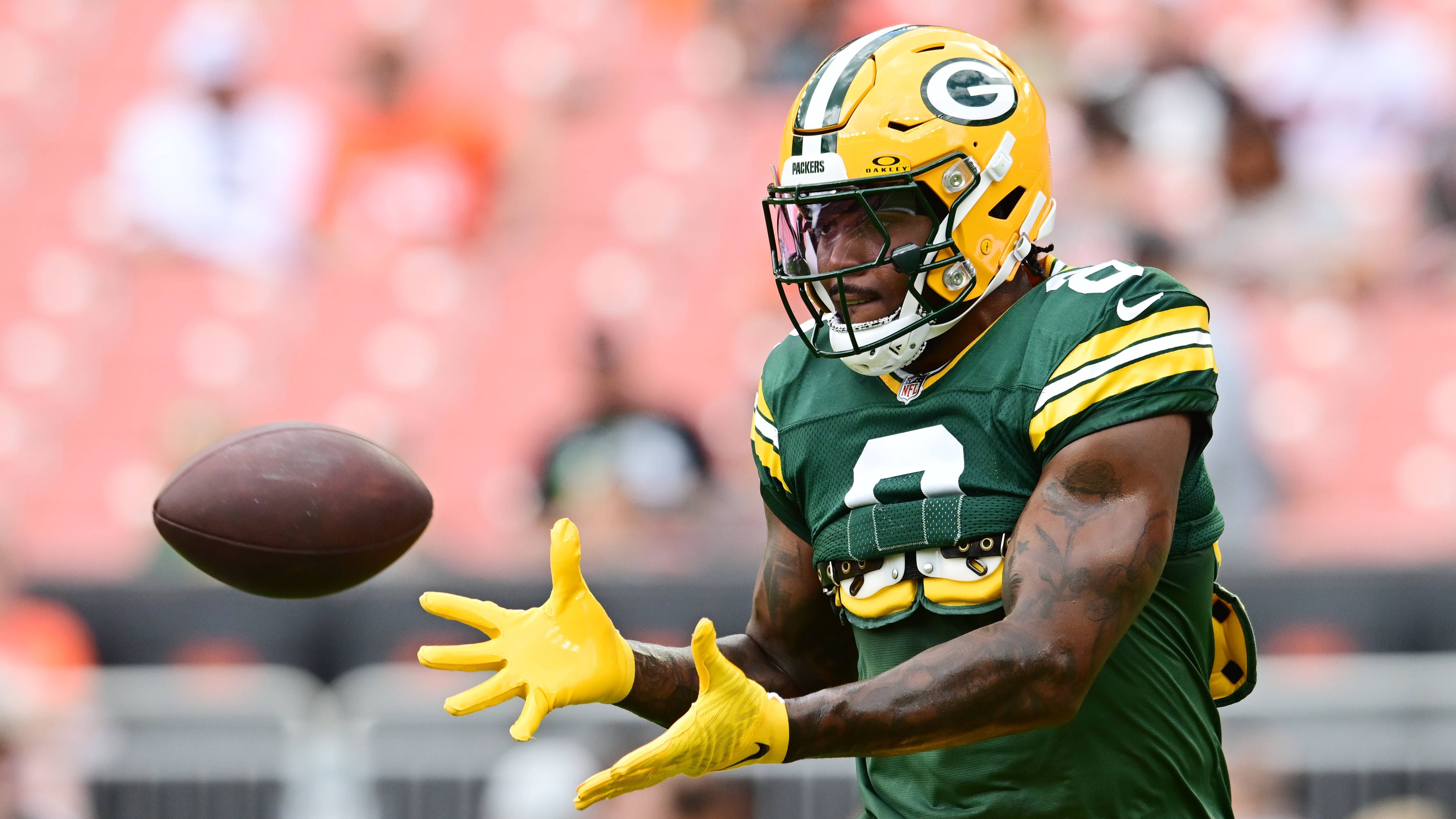 <strong>Running Back: Josh Jacobs (Green Bay Packers)</strong>&nbsp;<br>Die Packers statteten ihren <a data-li-document-ref="406748" href="https://www.ran.de/sports/american-football/nfl/news/nfl-green-bay-packers-josh-jacobs-vor-bitterem-rekord-jordan-love-will-helfen-406748">neuen Running Back</a>&nbsp;mit einem hoch dotierten Vertrag aus. Spätestens nach der Verletzung von A.J. Dillon dürfte Jacobs der unangefochtene Starter in der potenten Offensive sein. Aktuell als elfter Running Back gedraftet, bringt Jacobs sowohl über den Boden als auch als Passempfänger durch die Luft viel Potenzial mit.