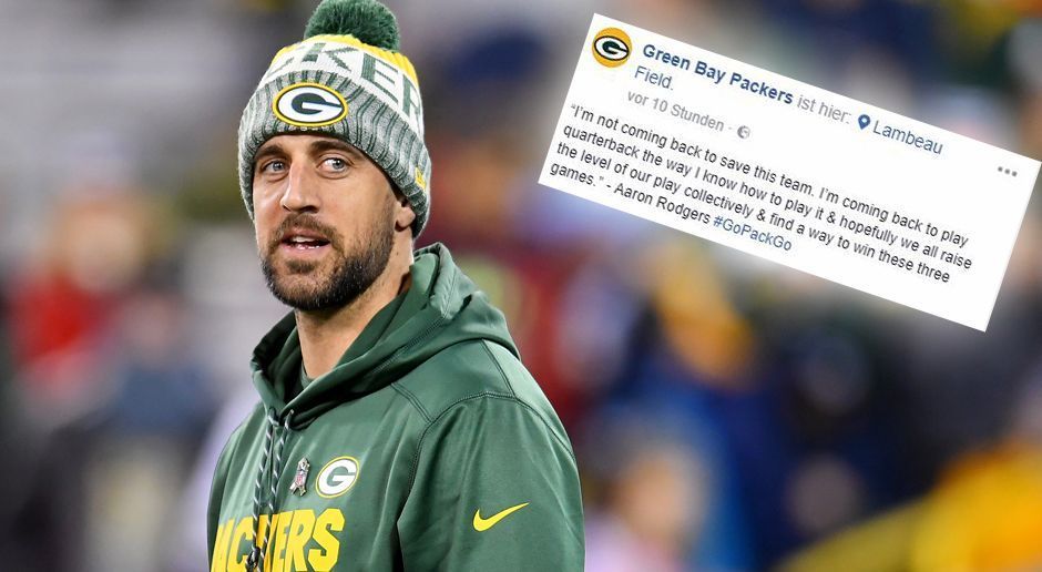 
                <strong>Aaron Rodgers kehrt zurück: Seine Verletzungshistorie</strong><br>
                Die Green Bay Packers hoffen wieder auf die Playoffs! Denn: Aaron Rodgers meldet sich zurück. Der Quarterback wird am kommenden Sonntag (ab 19 Uhr live auf Pro7 MAXX und auf ran.de) in Week 15 gegen die Carolina Panthers wieder auf dem Feld stehen. Der Hoffnungsträger will zuvor den Druck von sich nehmen und sagt: "Ich komme nicht zurück, um das Team zu retten. Ich komme zurück, um als Quarterback zu spielen , so wie ich es am besten kann." Bisher hatte der 34-Jährige vergleichsweise Glück was schwere Verletzungen angeht. ran.de zeigt die Verletzungshistorie von Aaron Rodgers.
              