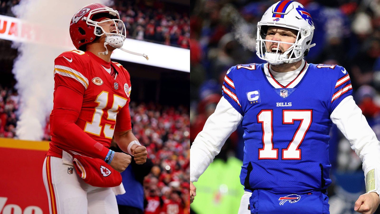 <strong>Patrick Mahomes vs. Josh Allen: Der Zahlenvergleich</strong><br>Patrick Mahomes gegen Josh Allen, Kansas City Chiefs gegen Buffalo Bills: Die beiden Quarterbacks haben eine neue NFL-Rivalität begründet, die in der Nacht von Sonntag auf Montag (<a href="https://www.ran.de/sports/ticker/ma10053122/liveticker">ab 0:30 Uhr im Liveticker</a>) in die nächste Runde geht. In der Divisional Round stehen sich beide zum dritten Mal binnen vier Jahren gegenüber. <em><strong>ran</strong></em> blickt auf die Zahlen der beiden Kontrahenten.
