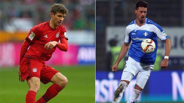 
                <strong>DFB Pokal Tore</strong><br>
                Tore im DFB-Pokal: Nicht zu glauben! Thomas Müller (li.) hat mit 21 Toren im DFB-Pokal schon mehr Buden gemacht als Darmstadts gesamter Kader zusamen - die Lilien kommen im Kollektiv auf 16 Tore. Während Müller von allen Bayern-Profis im Pokal am erfolgreichsten war, ist Sandro Wagner mit vier Toren bei Darmstadt am treffsichersten.
              