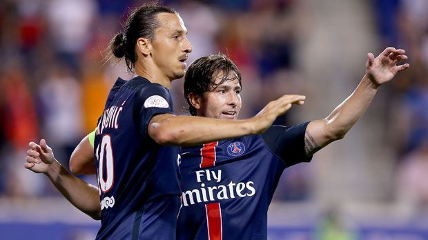 
                <strong>Paris St. Germain</strong><br>
                Neunter ist Frankreichs Serienmeister Paris St. Germain mit Superstar Zlatan Ibrahimovic (l.).
              