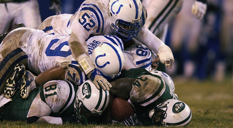 
                <strong>Jets vs Colts</strong><br>
                Platz 7: AFC Wildcard Round 2003 - New York Jets vs. Indianapolis Colts 41:0.
              