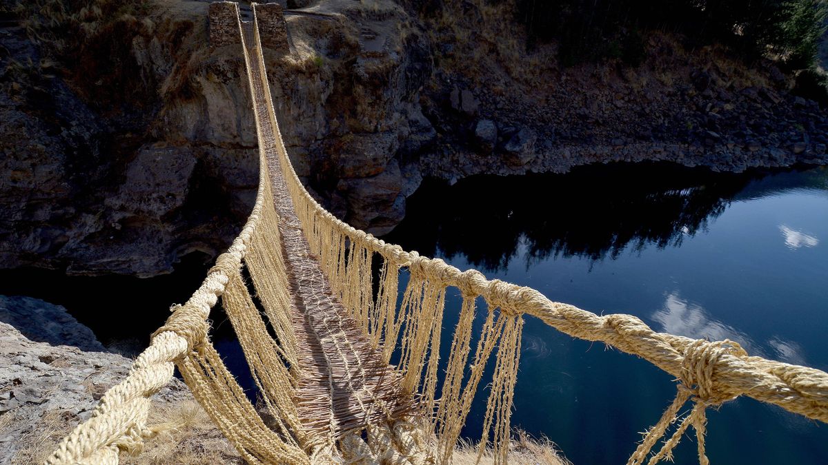 Inka-Brücke aus Gras imago 65813607