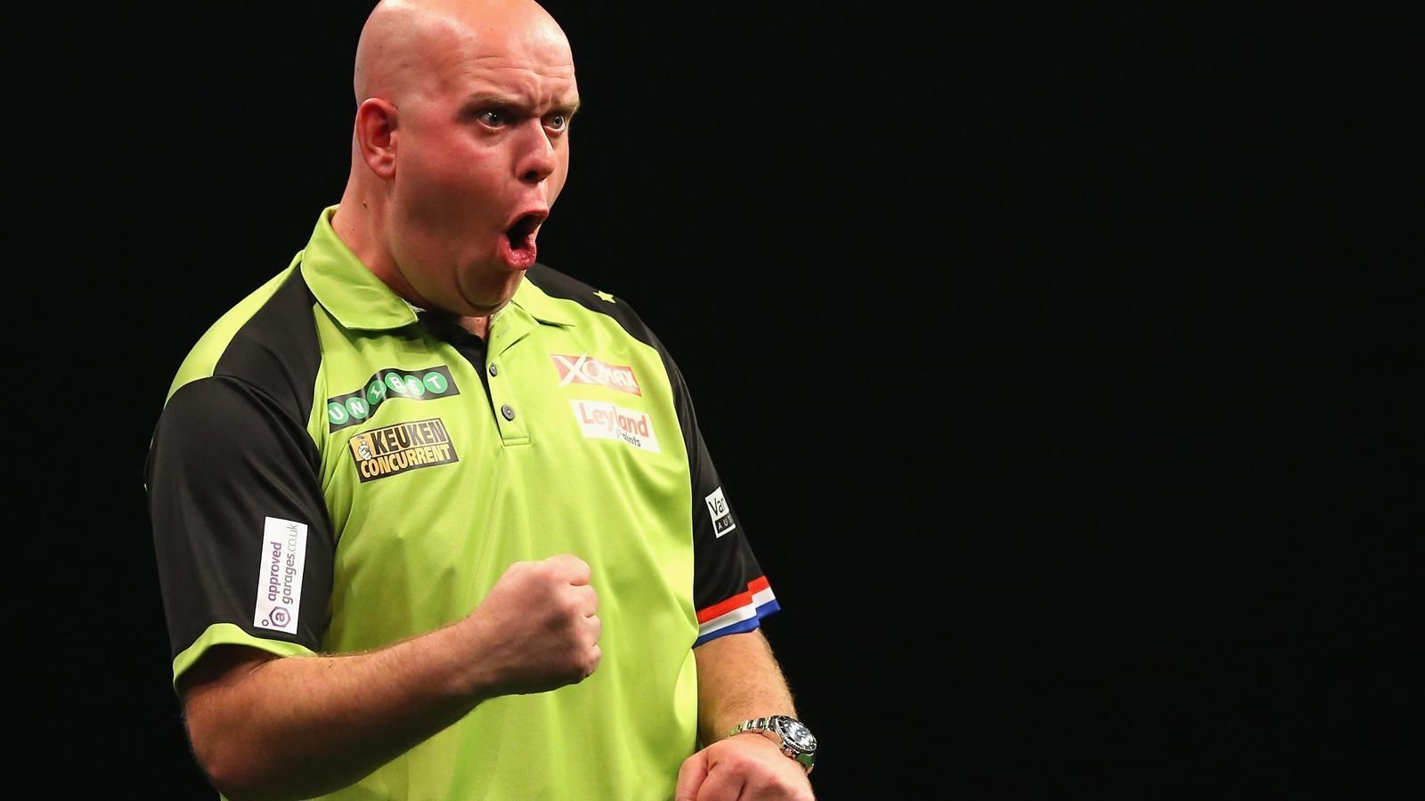 
                <strong>Michael van Gerwen (Niederlande)</strong><br>
                Weltrangliste: Platz 1Spitzname: Mighty MikeGrößte Erfolge: Weltmeister 2014, Weltmeister 2017
              