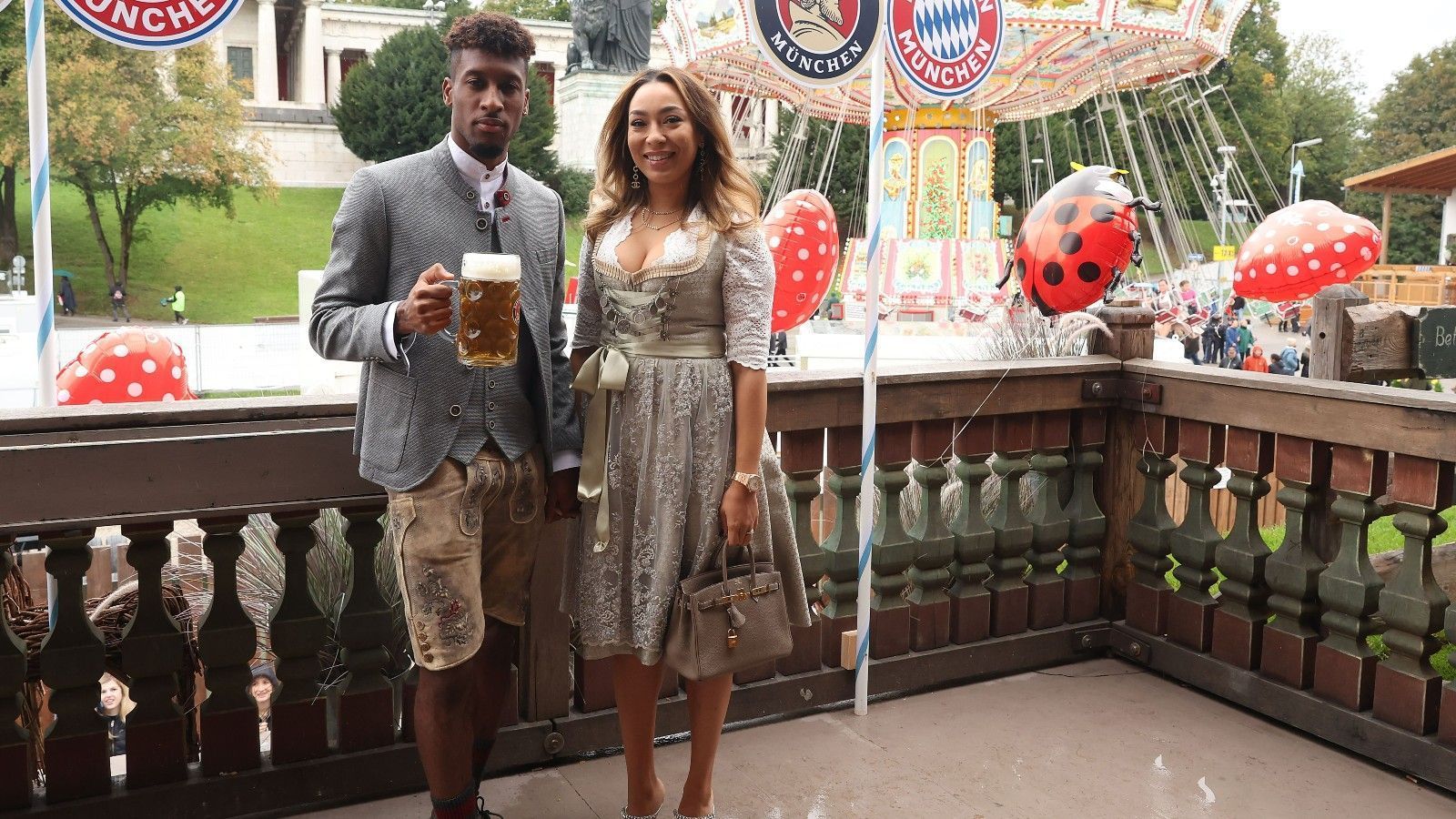 
                <strong>Kingsley Coman</strong><br>
                Flügelflitzer Kingsley Coman kam mit Freundin Sabrajna.
              