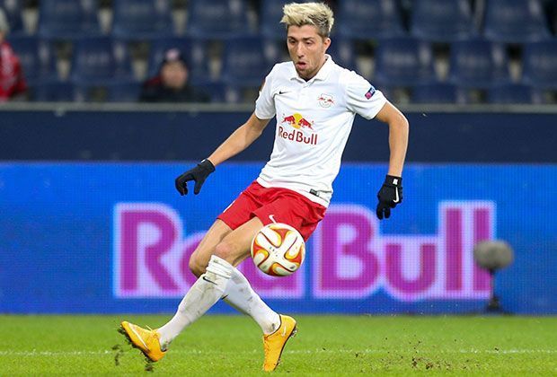 
                <strong>Kevin Kampl</strong><br>
                In Salzburg wurde der slowenische Nationalspieler schnell zur Stammkraft, schoss in bislang 74 Spielen 18 Tore. Seine Stärken sind vor allem seine Schnelligkeit und Technik.
              