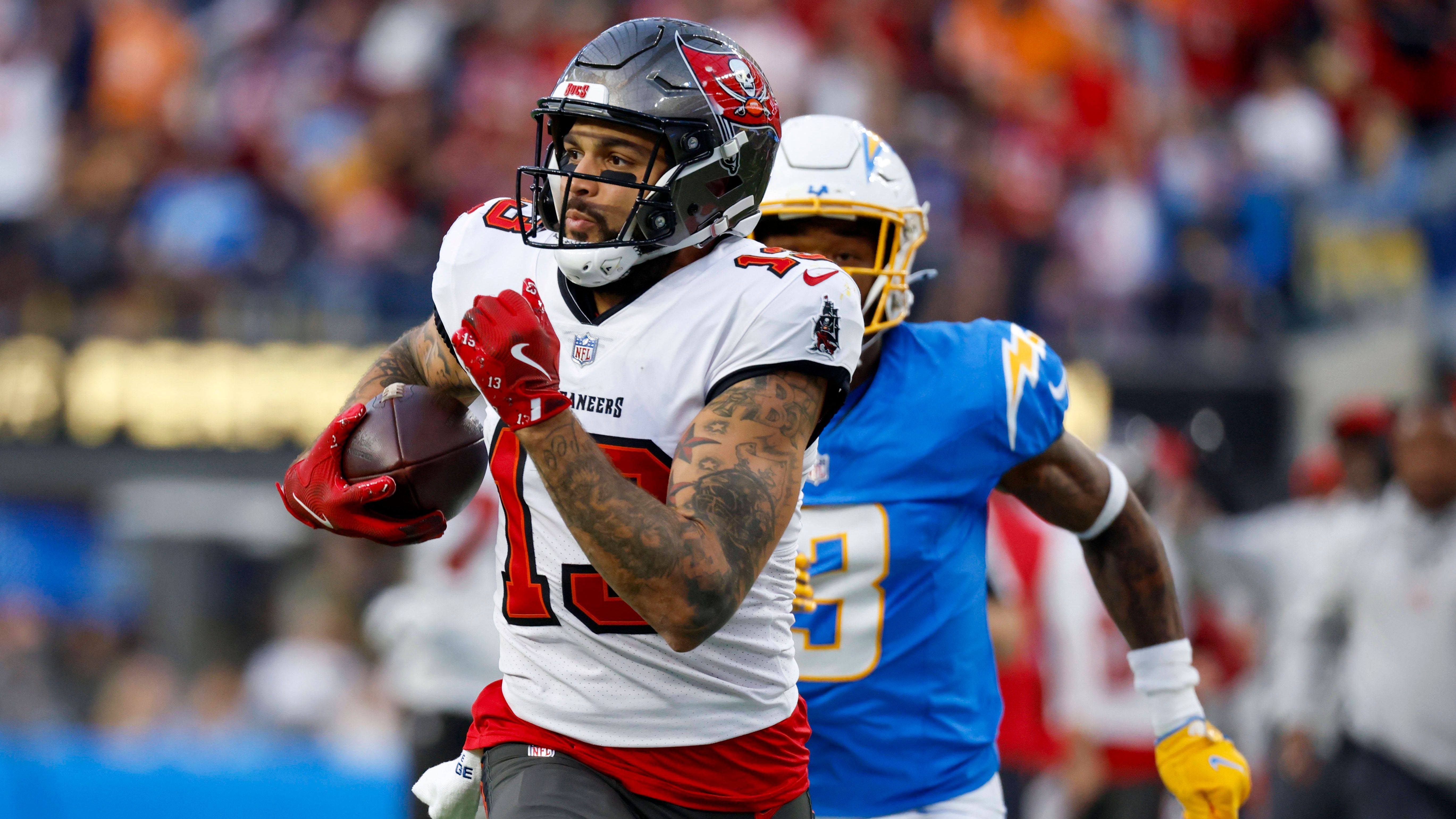 <strong>Platz 9: Mike Evans (Wide Receiver)</strong><br>Receiving Touchdowns: 103<br>Zeitspanne: 2014-2024 (aktiv)<br>Team: Tampa Bay Buccaneers