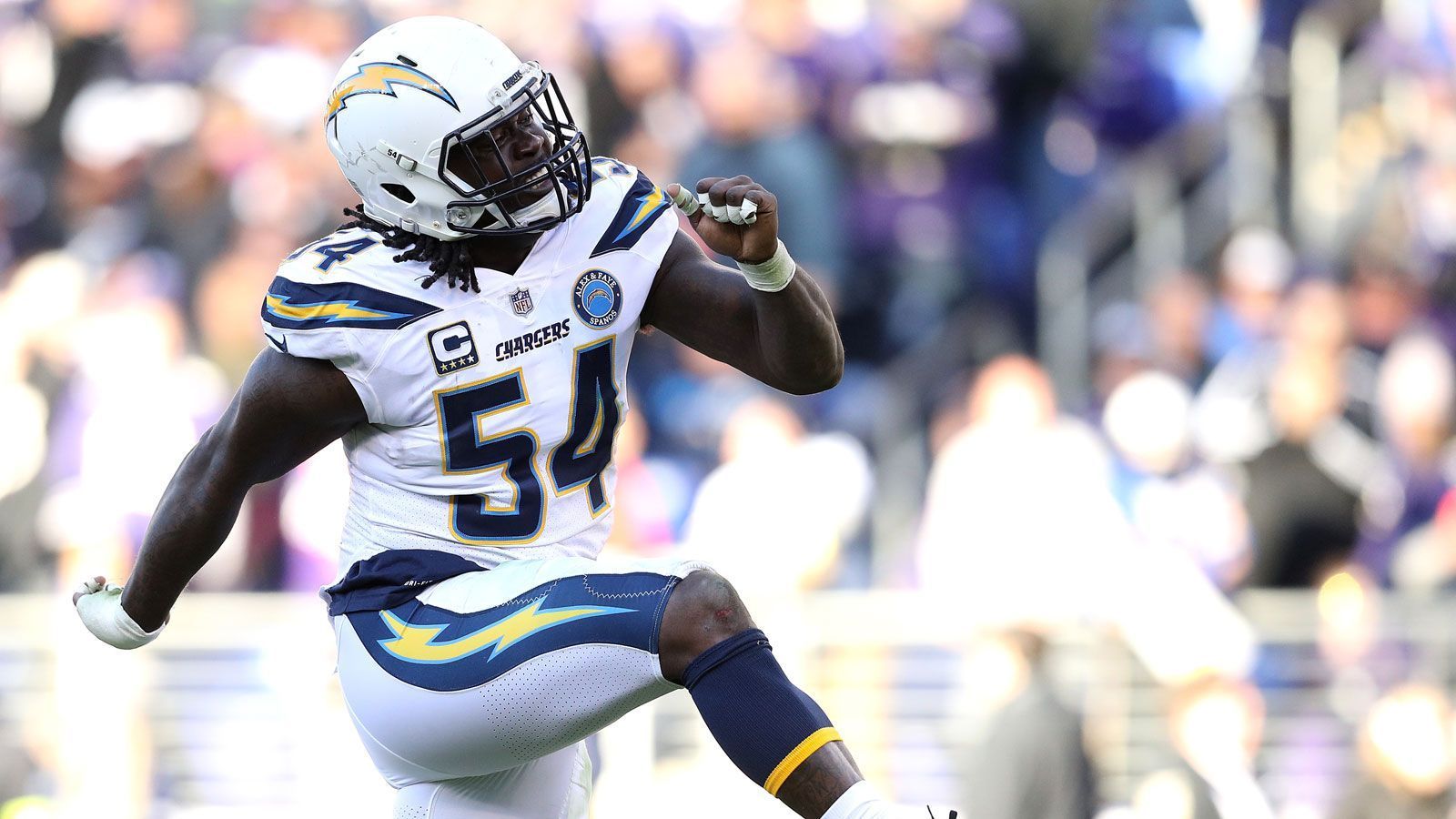 
                <strong>Platz 48: Melvin Ingram</strong><br>
                Position: Defensive EndTeam: Los Angeles ChargersPlatzierung im Vorjahr: 76
              