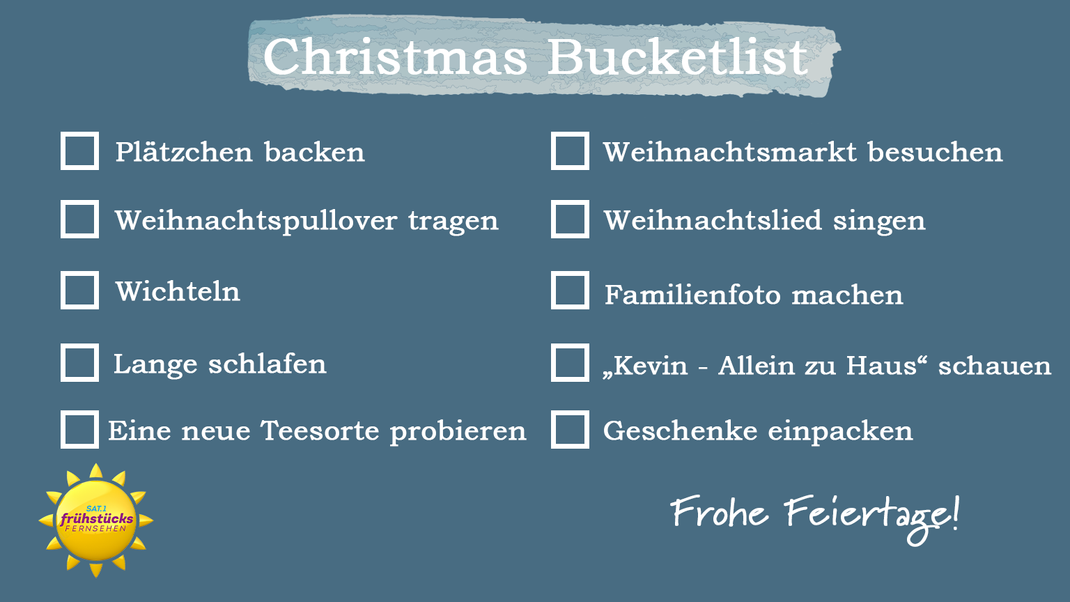 Schon erledigt? Unsere Christmas Bucketlist zum Verschicken.