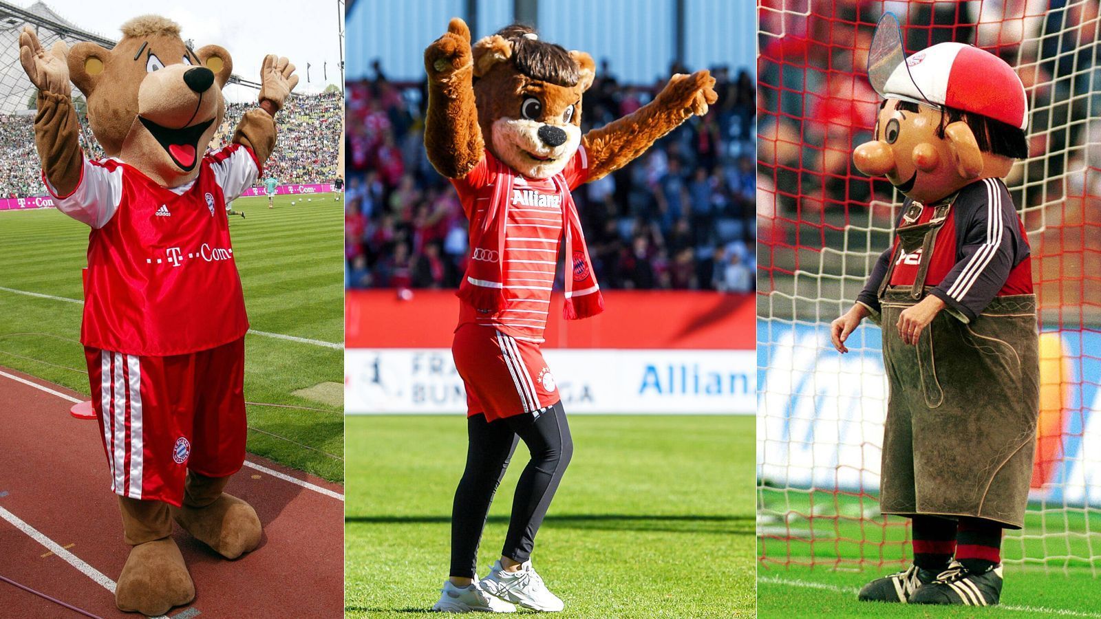 
                <strong>FC Bayern München: Die Maskottchen im Wandel der Zeit</strong><br>
                Die Maskottchen des FC Bayern München blicken auf eine lange und bewegte Geschichte zurück. Während sich kaum noch jemand an den Esel Sepp erinnert, wurde Bazi einst von Berni in den Ruhestand geschickt. Ganz neu dabei ist die Bärin Mia. ran stellt die Maskottchen vor. 
              