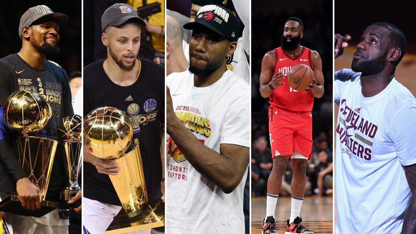 
                <strong>Das First Team in der Übersicht</strong><br>
                Guards: Stephen Curry, James HardenForwards: LeBron James, Kevin Durant, Kawhi Leonard
              
