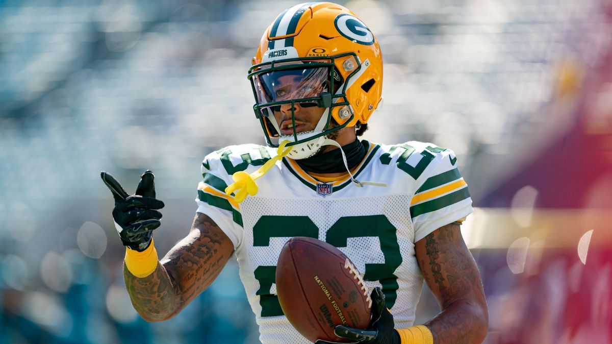 JACKSONVILLE, FL - OCTOBER 27: Green Bay Packers cornerback Jaire Alexander (23) warms up before a NFL, American Football Herren, USA football game between the Green Bay Packers and the Jacksonvill...