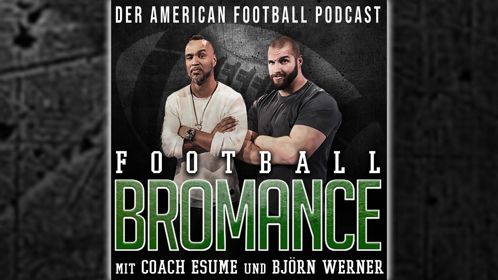 
                <strong>Podcast: Football Bromance</strong><br>
                "Coach" Esume und Björn Werner analysieren regelmäßig die neuesten Geschehnisse rund um die NFL und den College-Football.
              