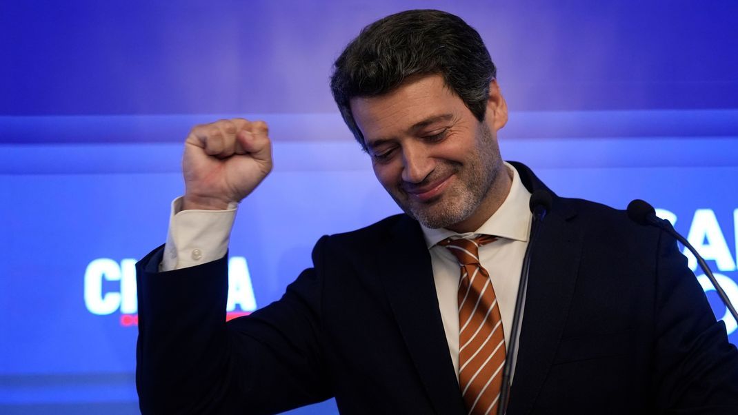 Portugal, Lissabon: Der Vorsitzende der rechtspopulistischen Partei Chega, Andre Ventura
