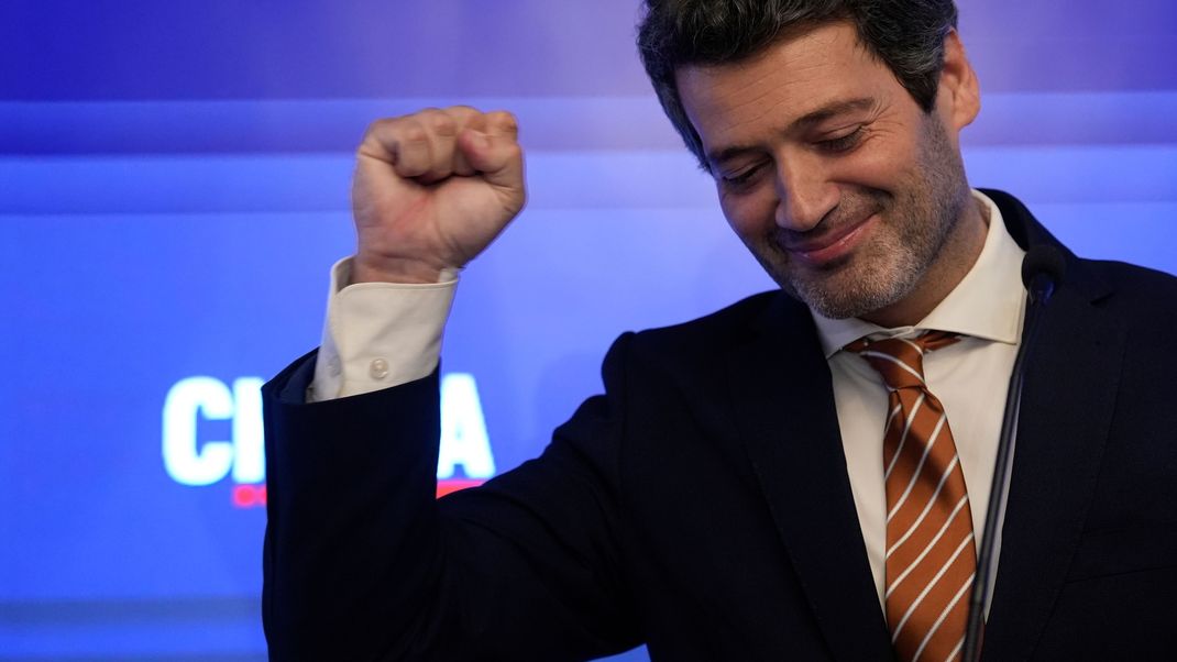 Portugal, Lissabon: Der Vorsitzende der rechtspopulistischen Partei Chega, Andre Ventura