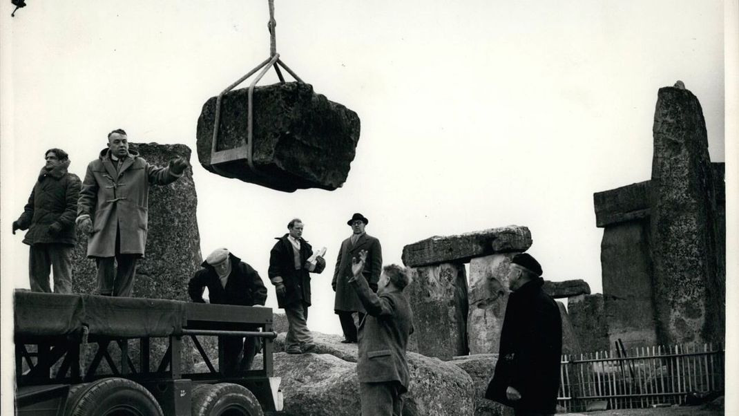 1958 wurde Stonehenge restauriert.