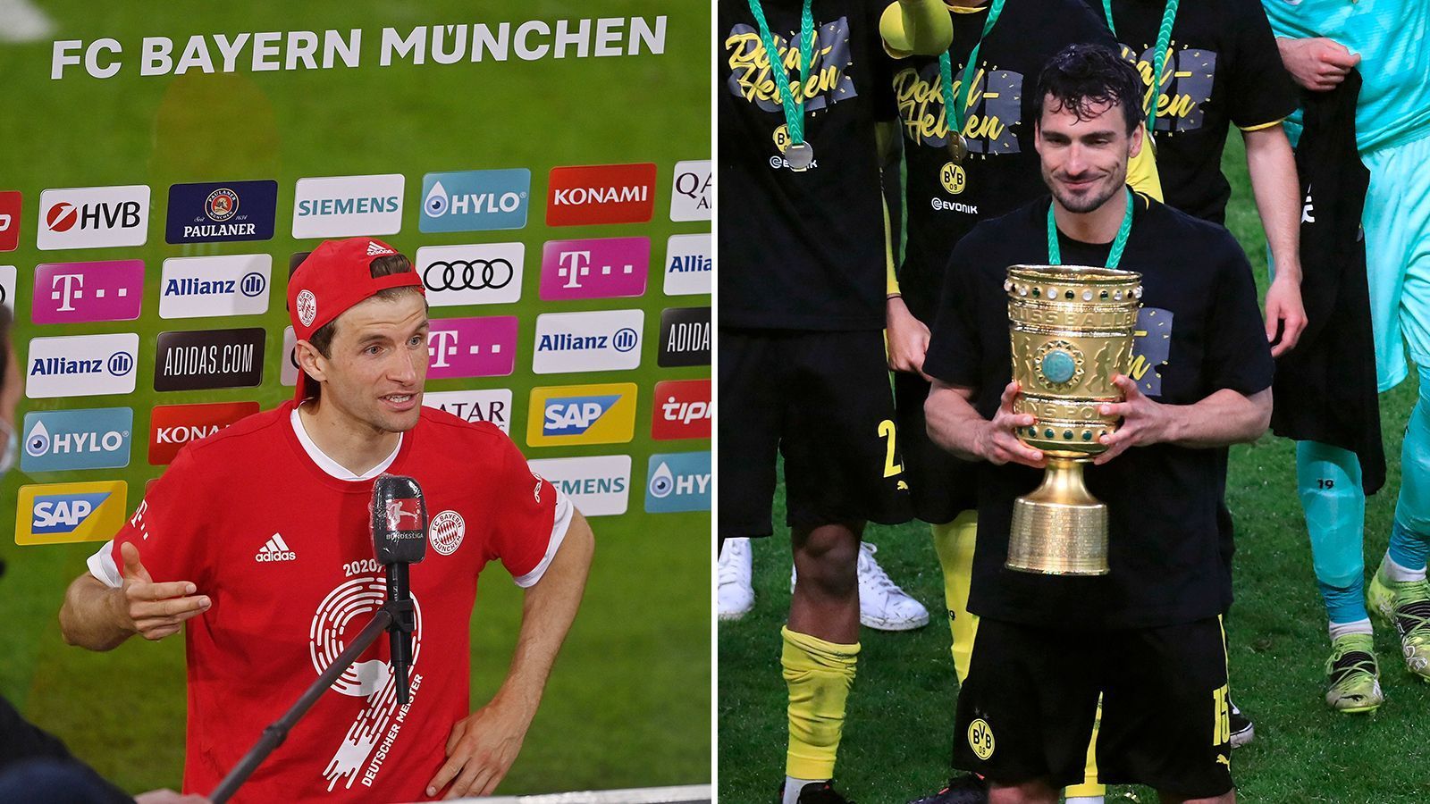 
                <strong>Das letzte Argument</strong><br>
                Müller hält am Saisonende die Meisterschale in der Hand, Hummels gewinnt mit dem BVB den DFB-Pokal. Beide sind auf dem Weg zum Erfolg ganz entscheidende Schlüsselspieler ihrer Mannschaften und wurden nun auch von Bundestrainer Löw zurück in die Nationalmannschaft geholt. Zwei Jahre langes Warten haben ein Ende.
              