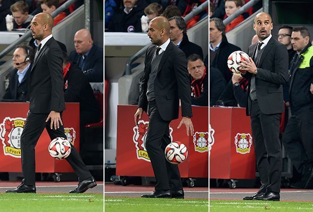
                <strong>Pep on Fire</strong><br>
                Kurze Zeit später zeigte sich Pep dann wieder von seiner coolen Seite. Nach einem kurzen Dribbling entdeckt sich Guardiola wohl auf der Anzeigentafel und ...
              