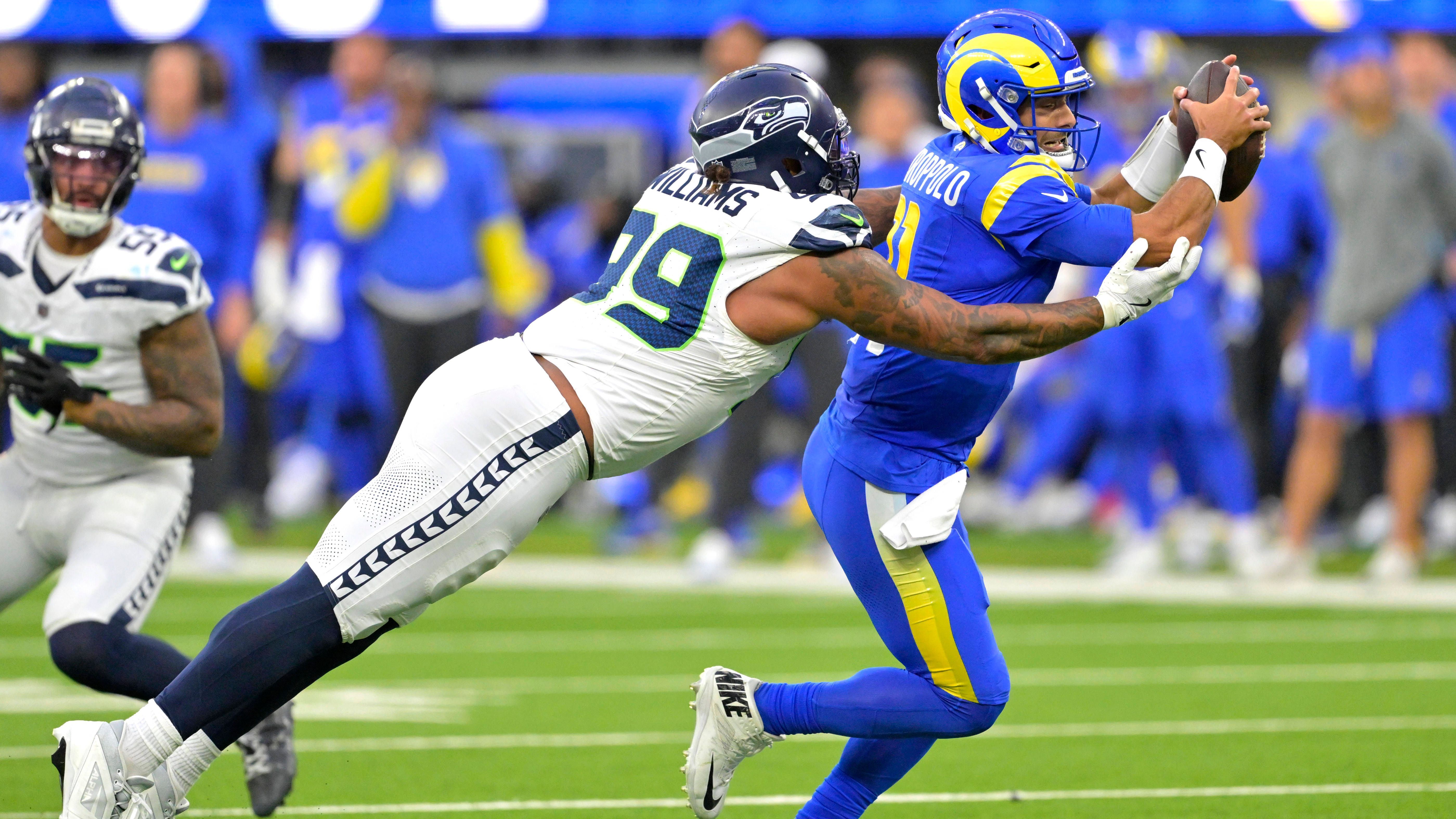 <strong>Platz 8: Seattle Seahawks</strong><br>Sacks: 45<br>Team-Leader: Leonard Williams (11 Sacks)