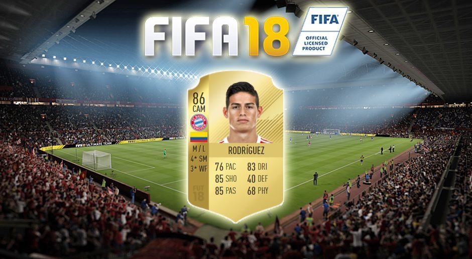 
                <strong>FIFA 18: James Rodriguez</strong><br>
                Gesamt-Stärke: 86
              