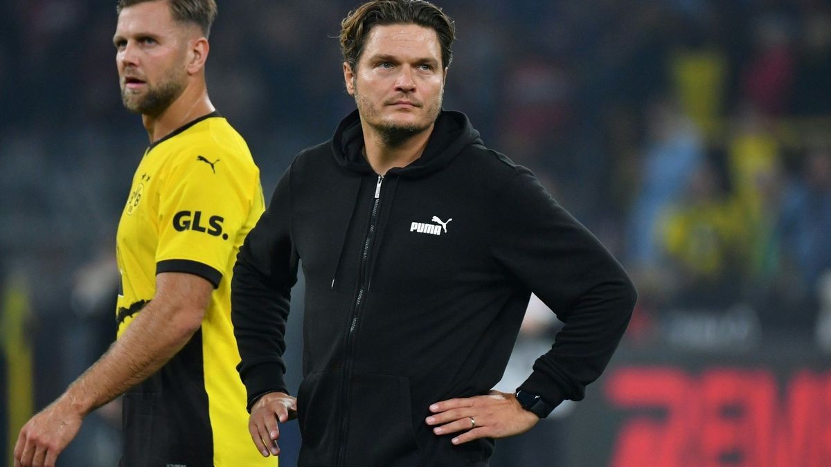 Dortmunds Trainer Edin Terzic nach dem Spiel