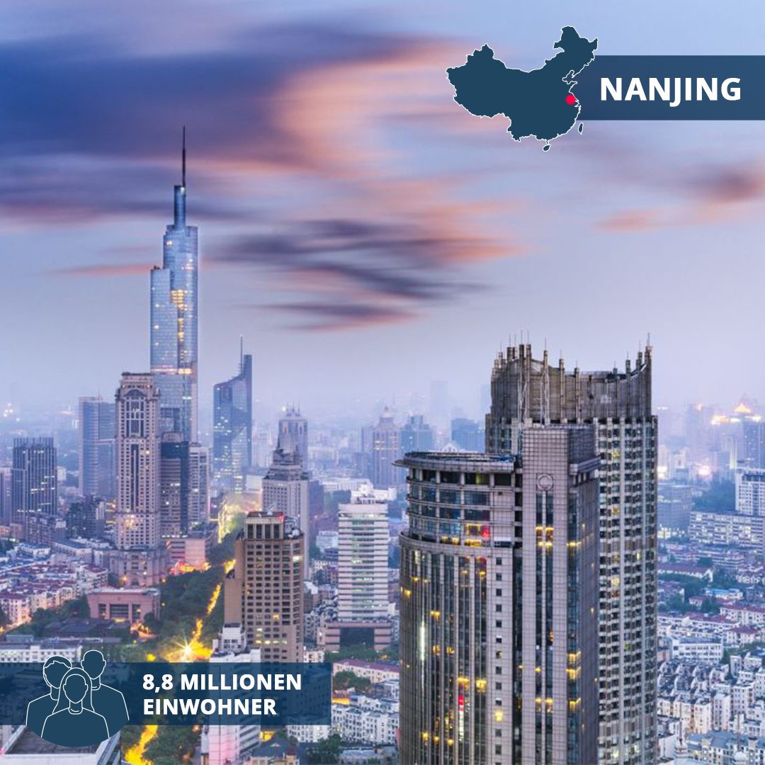 Nanjing, 9,43 Millionen Einwohner:innen (2022)