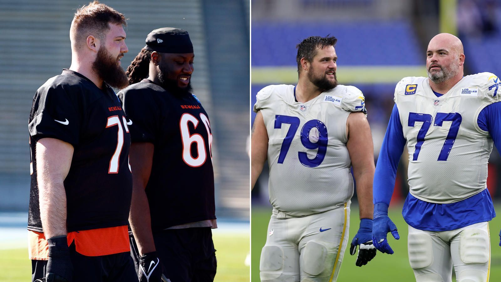 
                <strong>Offensive Line</strong><br>
                Mittlerweile hat wahrscheinlich jeder mitbekommen, dass Joe Burrows Offensive Line dem Quarterback nicht den größten Schutz bietet. Alleine beim Sieg gegen die Tennessee Titans kassierte Burrow unglaubliche neun Sacks. Ganz anders sieht es bei den Rams aus, L.A. hat eine der besten Lines der Liga. Gerade im Pass-Blocking brillieren Andrew Whitworth und Co. Der 40-Jährige ließ in der gesamten Spielzeit lediglich 20 Quarterback-Pressures zu. Im Vergleich: Bengals-Left-Tackle Jonah Williams, der beste Lineman Cincinnatis, verursachte in der laufenden Saison 48 QB-Pressures - 3:2 Rams.
              