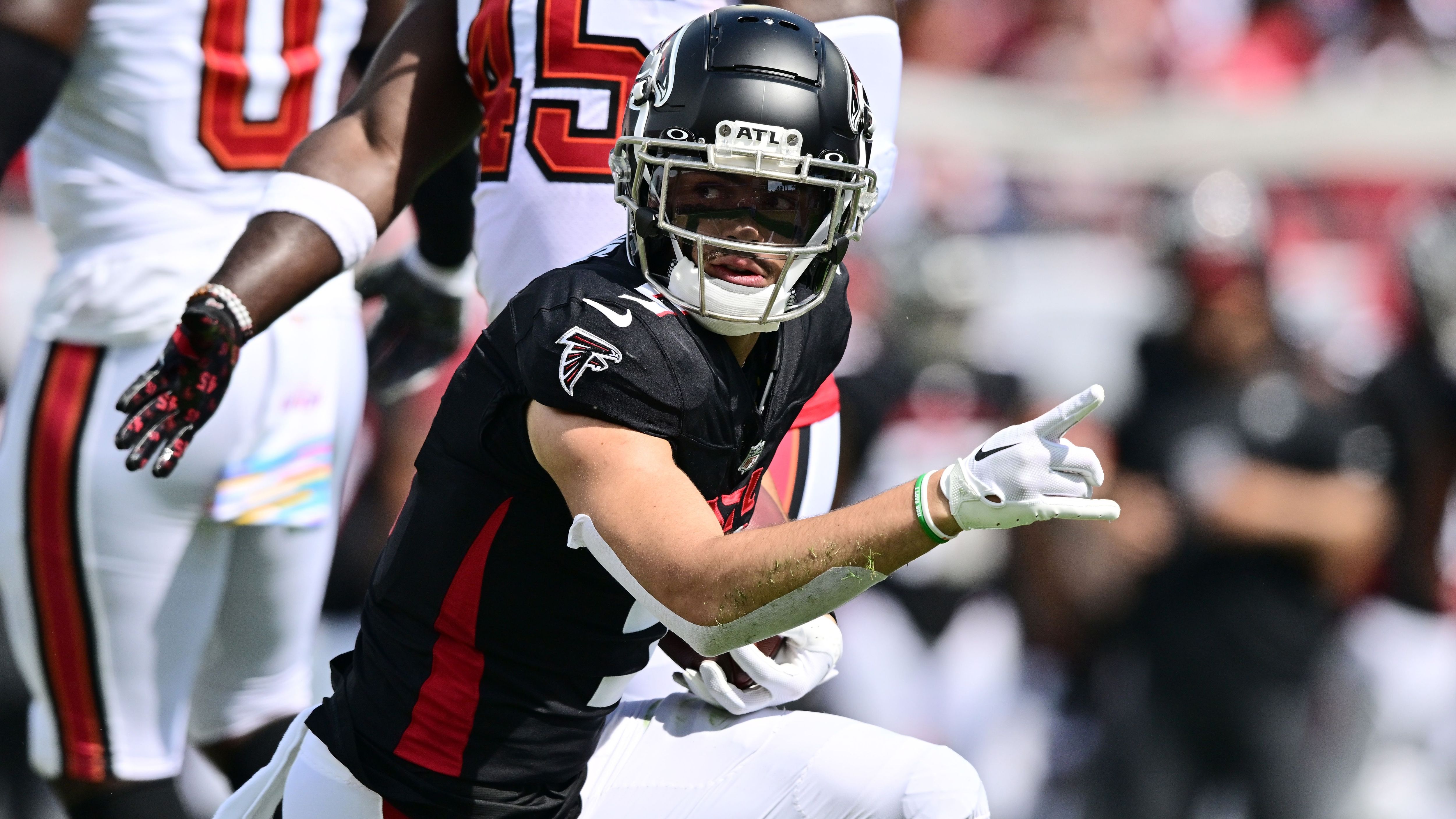 <strong>Platz 2: Atlanta Falcons</strong><br>Receiver: Drake London, Darnell Mooney und Rondale Moore<br>Durchschnittliche 40-Yard-Dash-Zeit: 4,35 Sekunden